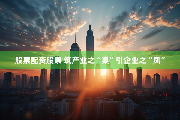 股票配资股票 筑产业之“巢”引企业之“凤”