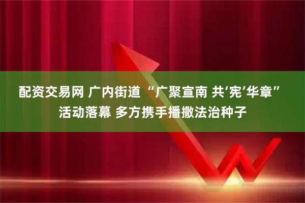 配资交易网 广内街道 “广聚宣南 共‘宪’华章” 活动落幕 多方携手播撒法治种子